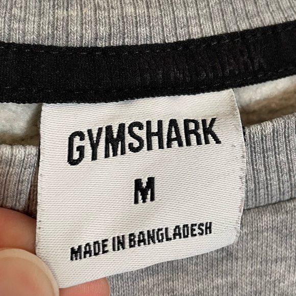 GYMSHARK Men's Heathered Gray Sweatshirt Size Medium Unisex Basic Staple - Picture 3 of 5